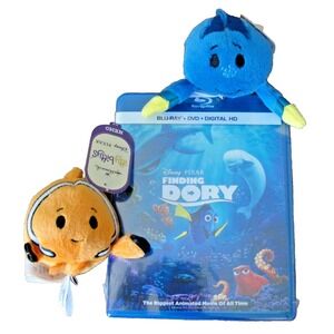 Disney FINDING DORY‎ Blu-ray 2-Disc & Itty Bittys DORY & NEMO *No Digital Code*